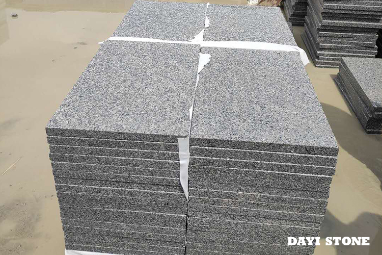 Paving Light Grey Granite G603-10 Top flamed bevelled 2mm others sawn 30x60x3cm Flat Pallet Packing - Dayi Stone Paving Light Grey Granite G603-10 Top flamed bevelled 2mm others sawn 30x60x3cm Flat Pallet Packing - Dayi Stone
